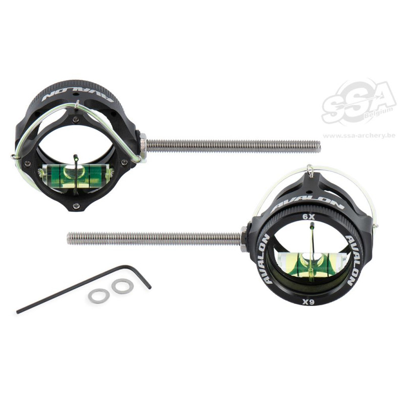 AVALON SCOPES WITH LENS TEC X 29mm - SUPERIOR ANTI-REFLECTIVE x6 LENS - GREEN FIBRE OPTIC