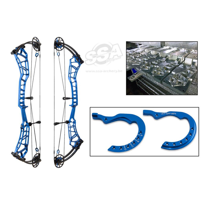 TOPOINT COMPOUND PRO RELIANCE  LARGE CAM ROTATING MOD 40-50LBS 26.5-30.5" LH ANODIZED BLUE