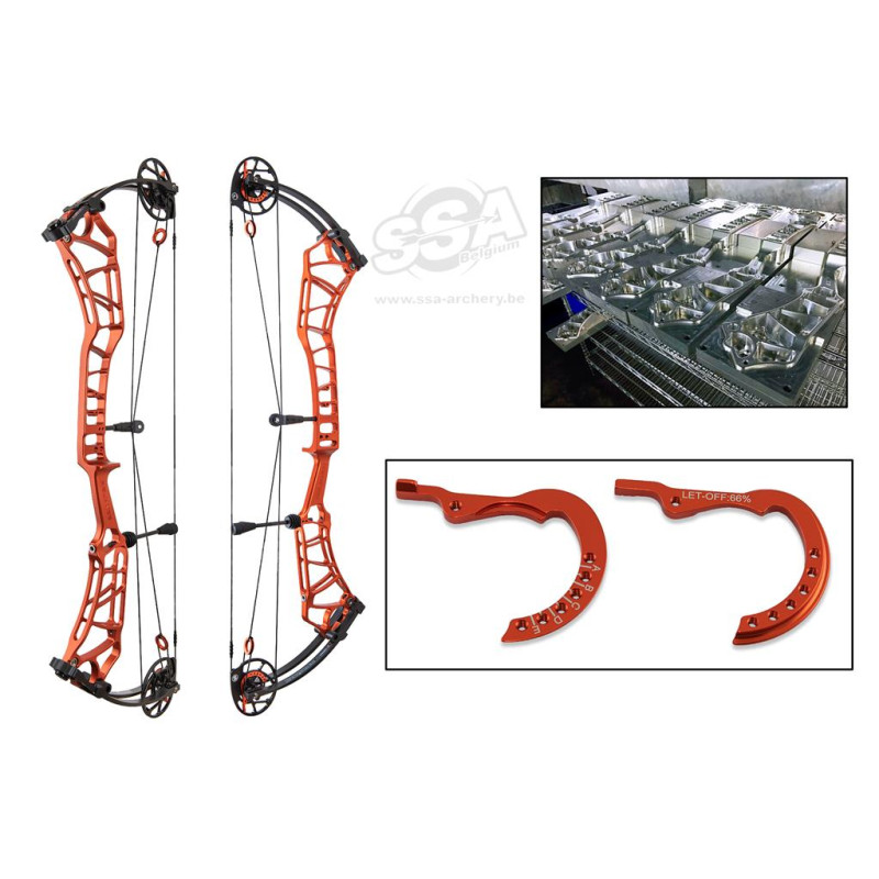 TOPOINT COMPOUND PRO RELIANCE  LARGE CAM ROTATING MOD 50-60LBS 26.5-30.5" RH ANODIZED ORANGE