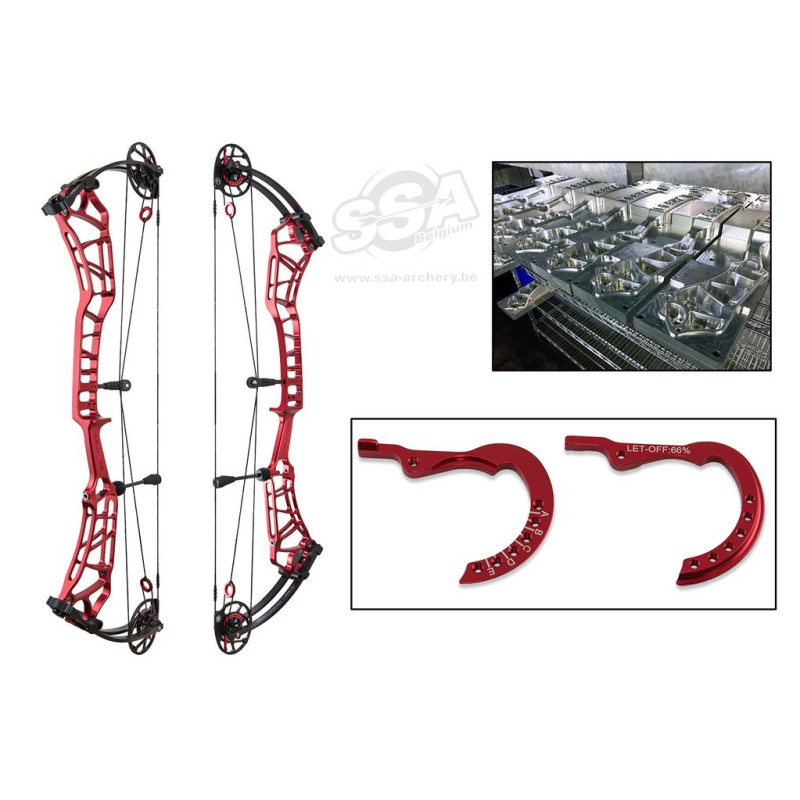 TOPOINT COMPOUND PRO RELIANCE  SMALL CAM ROTATING MOD 40-50LBS 24.5-27.5" RH ANODIZED RED