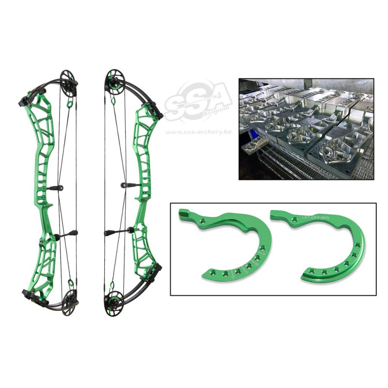TOPOINT COMPOUND PRO RELIANCE  SMALL CAM ROTATING MOD 50-60LBS 24.5-27.5" LH ANODIZED GREEN