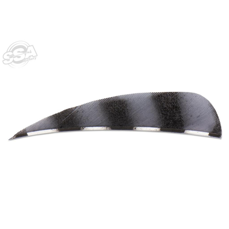 BUCKTRAIL FEATHERS ROUND 3" RW BARRED SILVER 100/PK