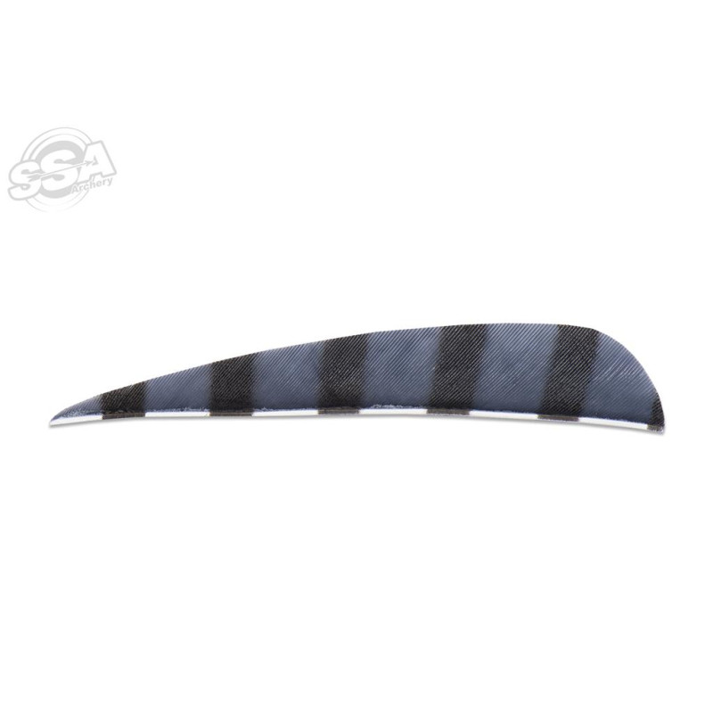 BUCKTRAIL FEATHERS ROUND 4" LW BARRED SILVER 100/PK