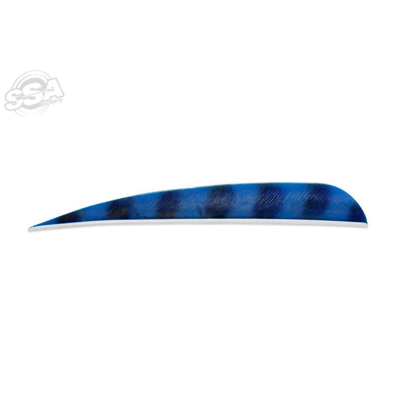 BUCKTRAIL FEATHERS ROUND 5" RW BARRED DENIM BLUE 100/PK