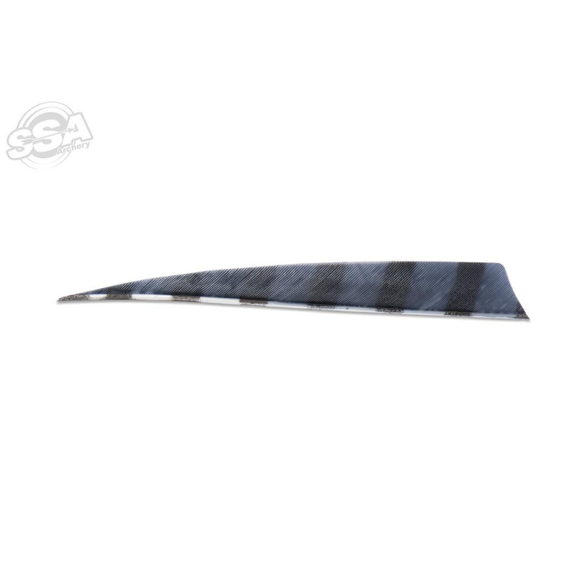 BUCKTRAIL FEATHERS SHIELD 5" RW BARRED SILVER 100/PK