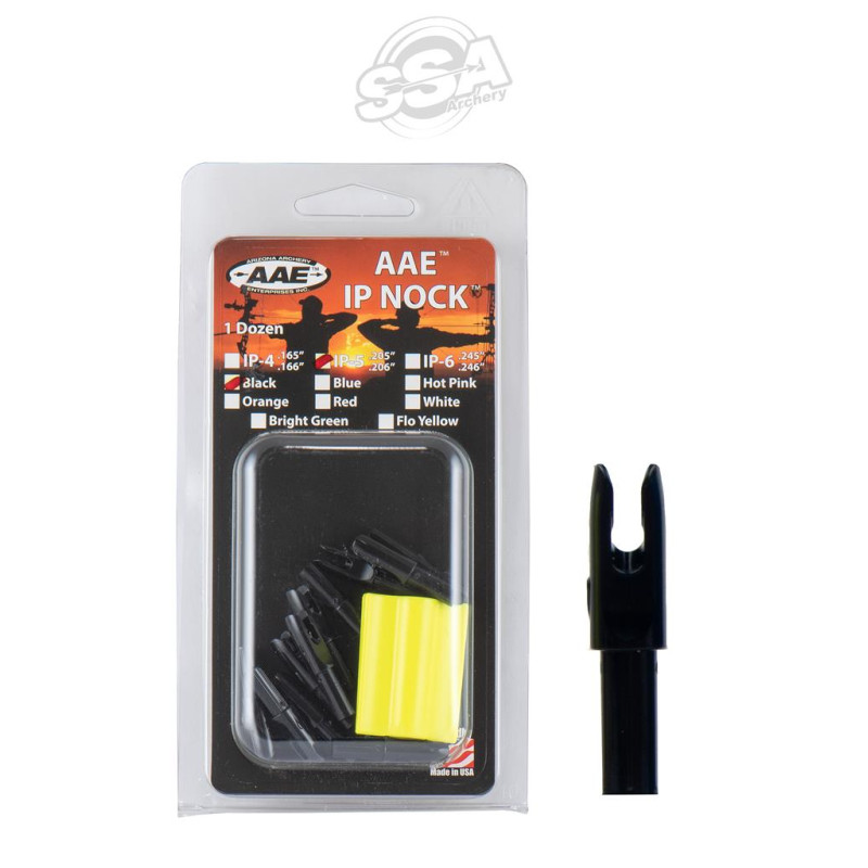 AAE INNERFIT NOCKS IP-5 / .205" BLACK 12/PK
