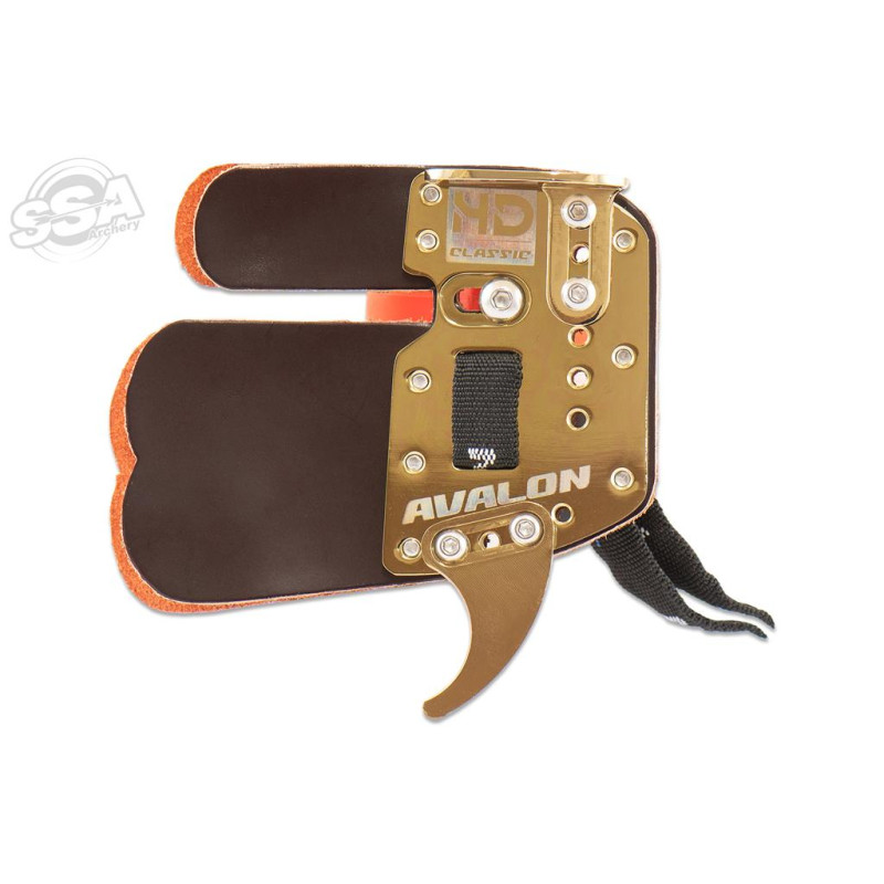 AVALON OLYMPIC RECURVE TAB CLASSIC HD BRASS WITH PRIME LEATHER RH LARGE