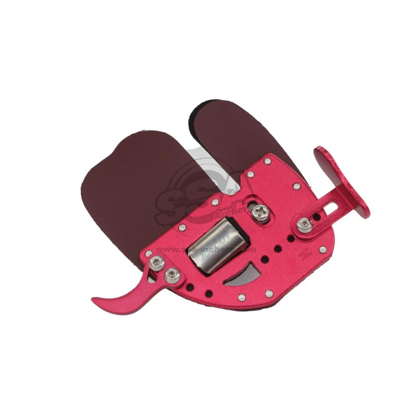 DECUT OLYMPIC RECURVE TAB HOCKIII LEATHER RH SMALL RED