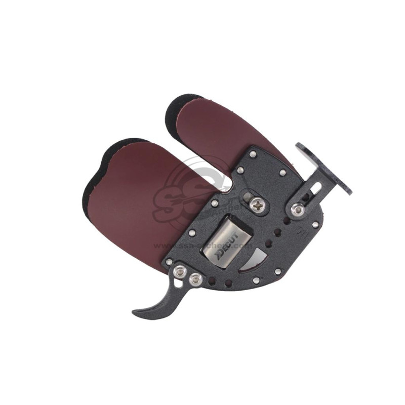 DECUT OLYMPIC RECURVE TAB HOCKIII LEATHER RH LARGE BLACK