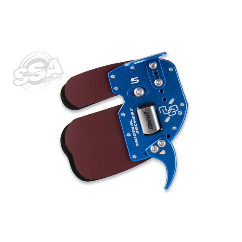 DECUT OLYMPIC RECURVE TAB RUGBIII LEATHER RH SMALL BLUE