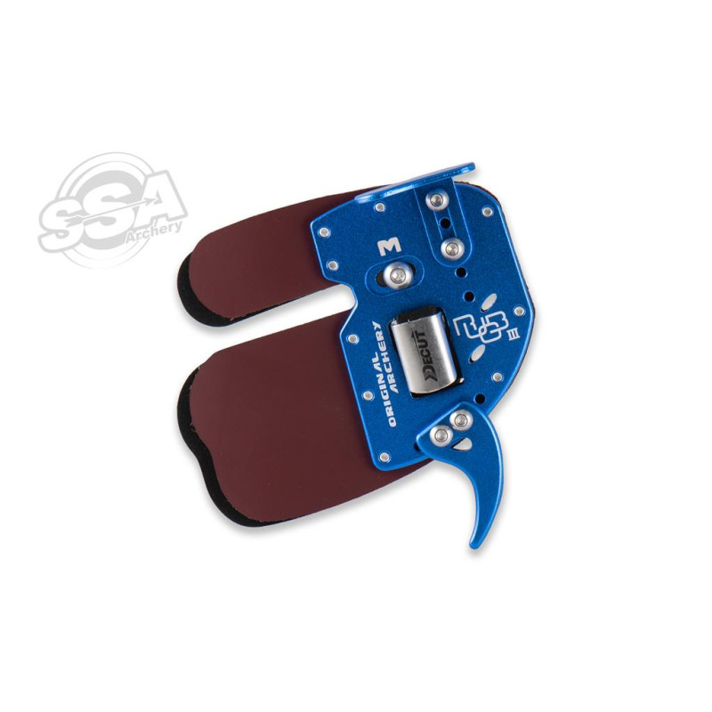 DECUT OLYMPIC RECURVE TAB RUGBIII LEATHER RH MEDIUM BLUE