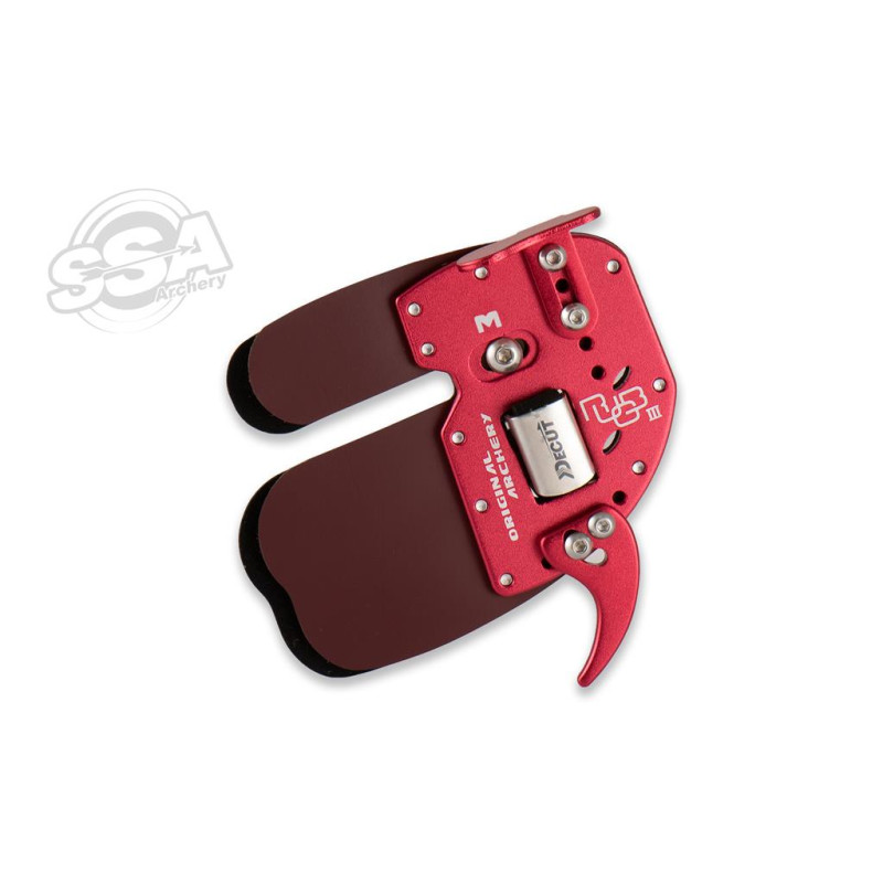 DECUT OLYMPIC RECURVE TAB RUGBIII LEATHER LH MEDIUM RED
