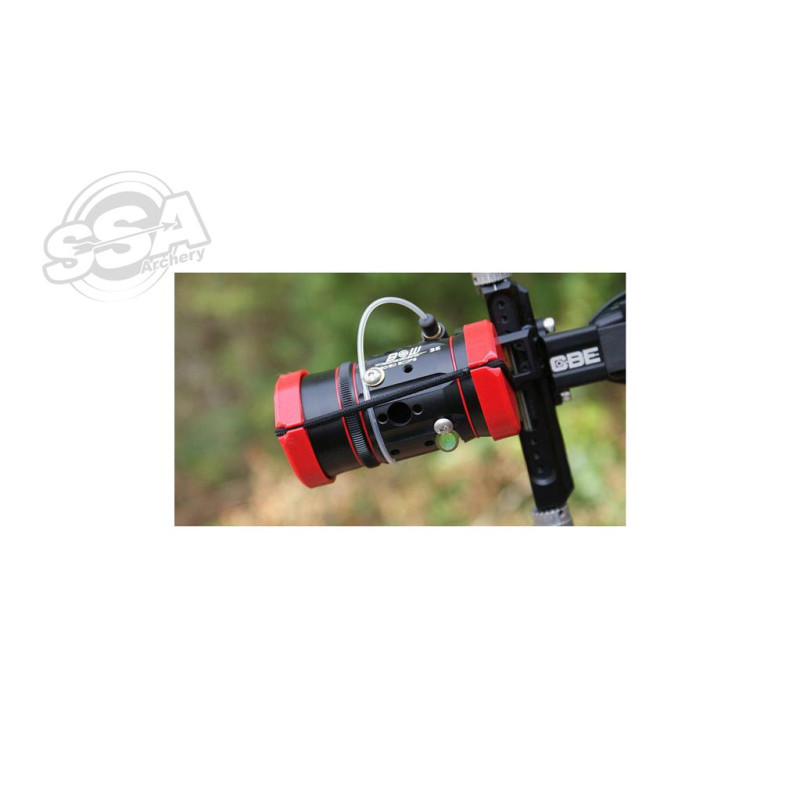 BOWFINGER CAPS & RINGS FOR 20/20 SCOPES 30MM RED