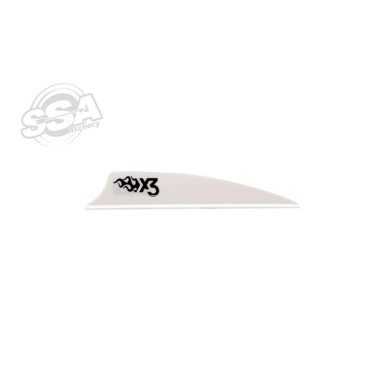 BOHNING VANES X3 2.25" WHITE  100/PK