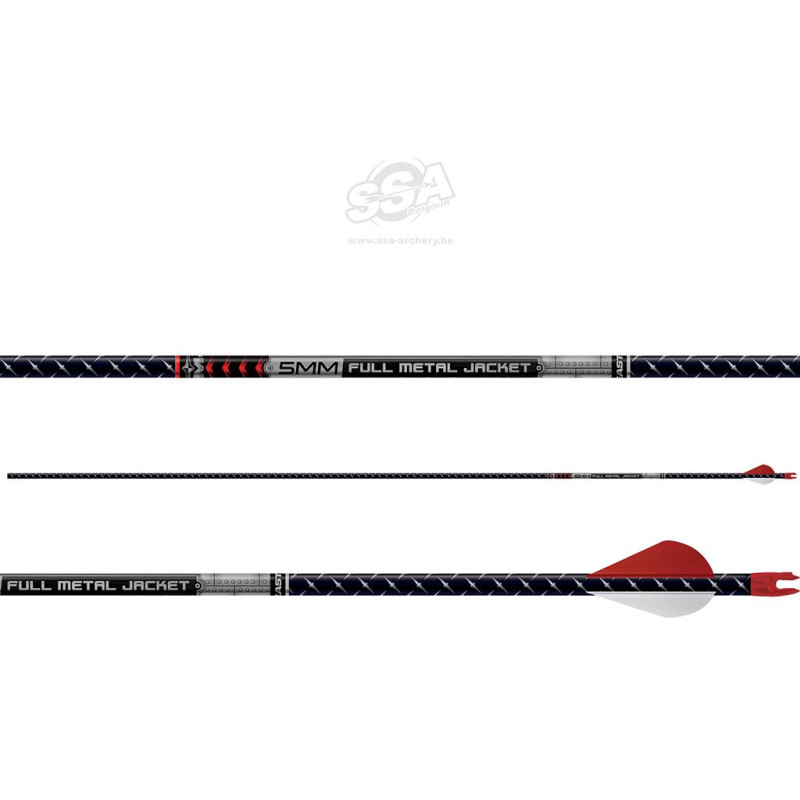 EASTON ARROWS FMJ 5MM 400 X-NOCK HIT INSERT AND 2" BLAZER VANES 72/PK
