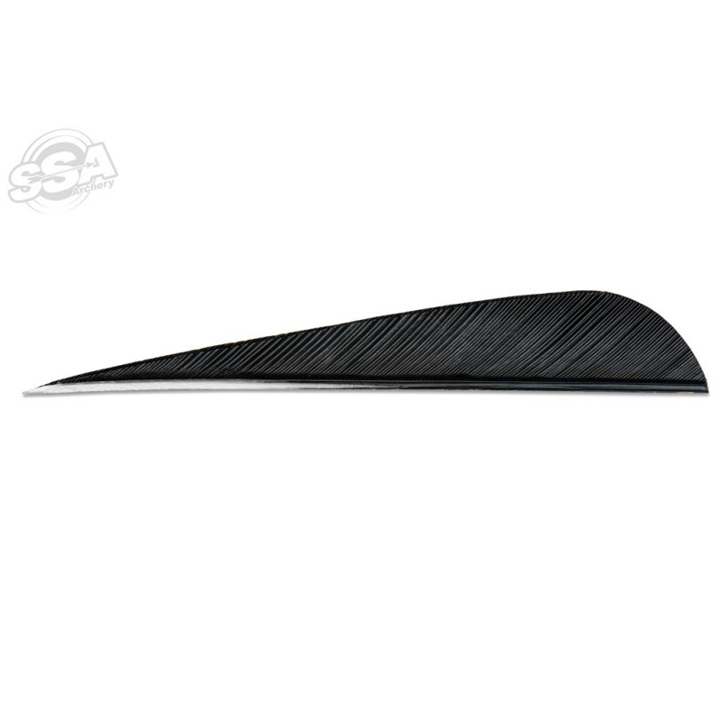 SKYLON FEATHERS ROUND 4" RW BLACK 24/PK