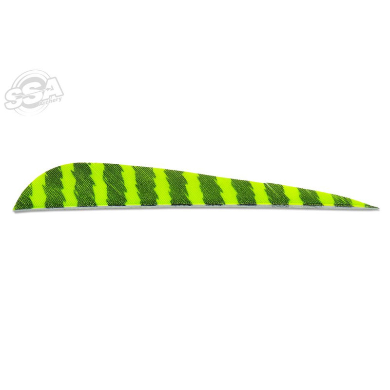 SKYLON FEATHERS ROUND 5" RW BARRED LEMON 24/PK