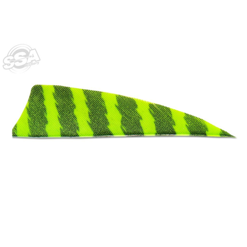 SKYLON FEATHERS SHIELD 3" RW BARRED LEMON 24/PK