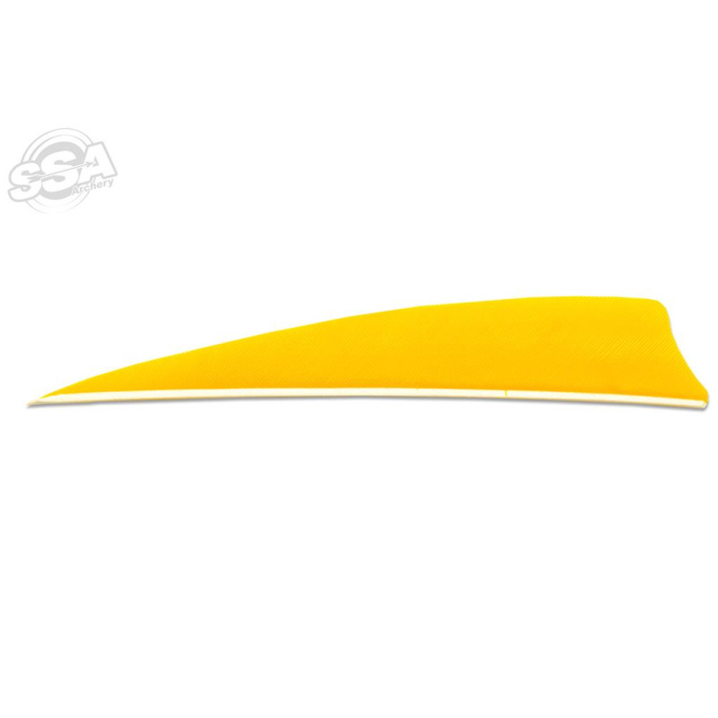 SKYLON FEATHERS SHIELD 4" RW YELLOW 24/PK