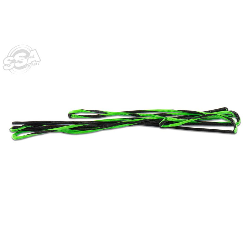 NITRO RECURVE STRINGS BCY 8125 68" 16 STRANDS BLACK/FL.GREEN