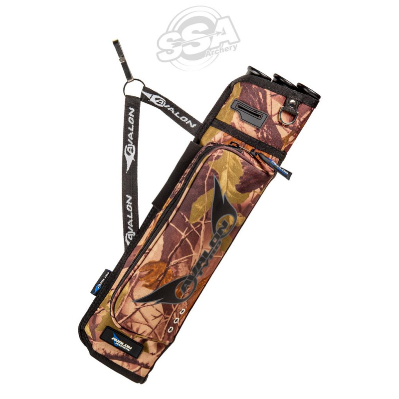 AVALON TARGET QUIVERS TYRO 3TUBES WITH HOOK AND SIDE POCKET RH CAMO