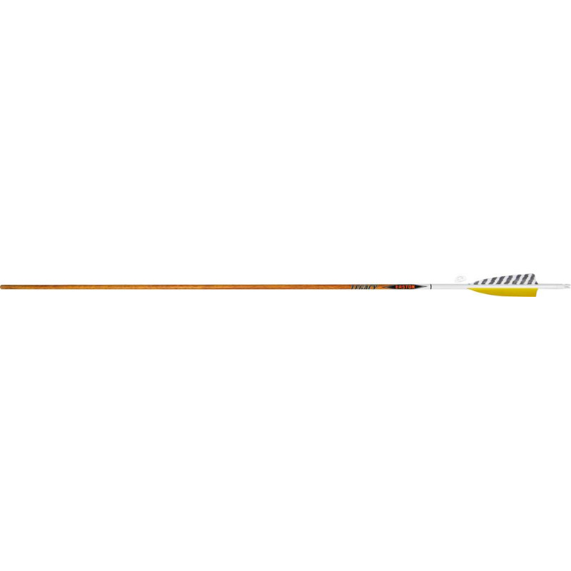 EASTON ARROWS CARBON LEGACY 6.5MM 4" FEATHERS HELICAL 600 6/PK