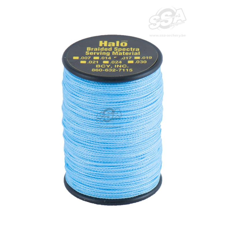 BCY SERVING MATERIAL BRAIDED HALO DIA .014" 1LBS LIGHT BLUE