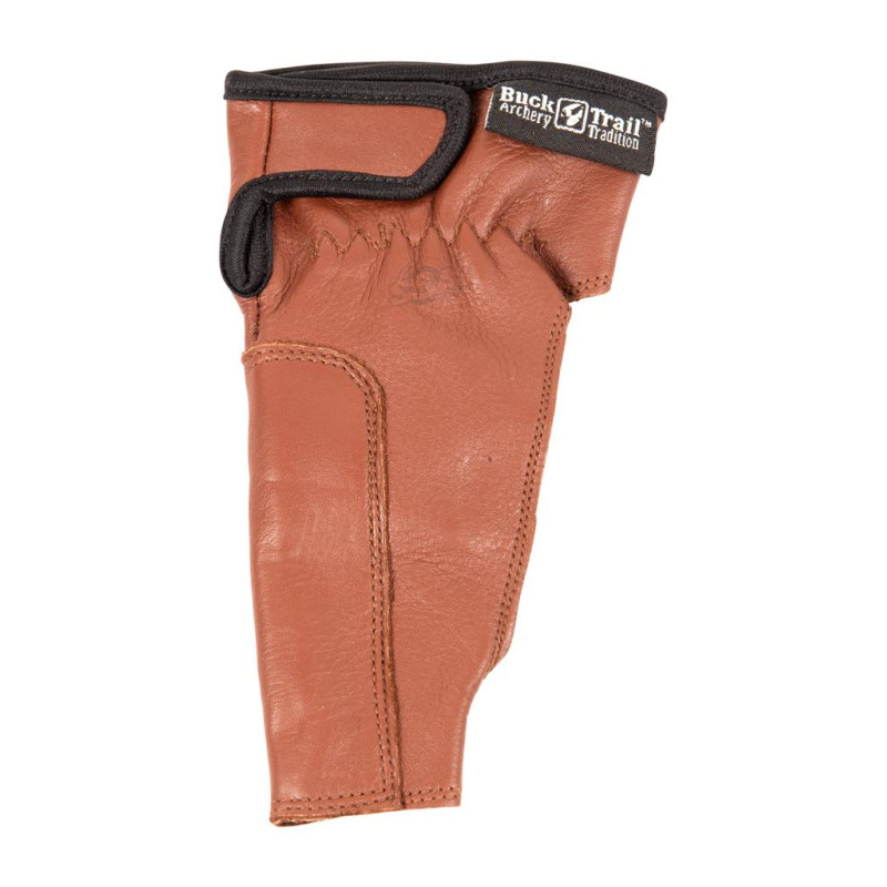 BUCKTRAIL SHOOTING GLOVES BOW HAND PROTECTION FULL LEATHER RH BOW = left archer's hand BROWN XL