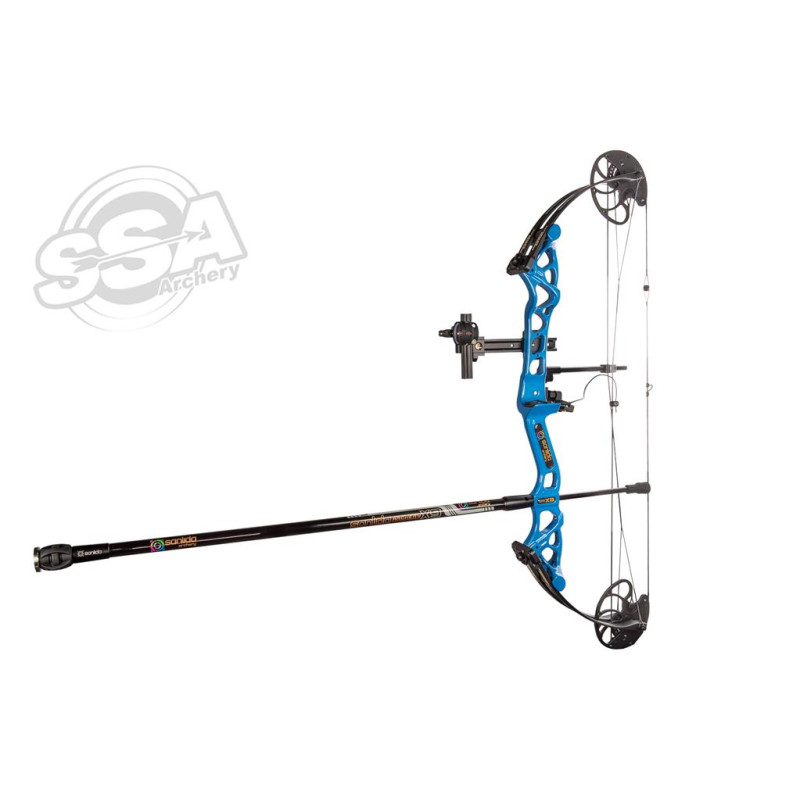 SANLIDA COMPOUND PACKAGE XS HERO X8 / ROTATING MOD 7-35LBS / 16.5"-29" / RH BLUE