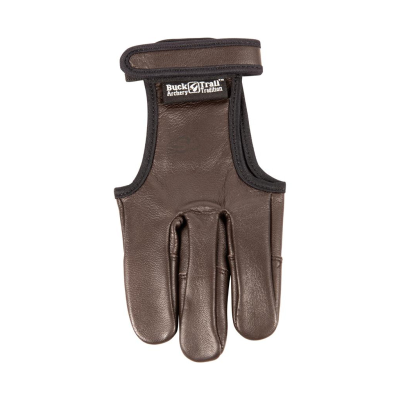BUCKTRAIL SHOOTING GLOVES FULL PALM DEERSKIN BROWN WITH REINFORCED FINGERTIPS - SMALL