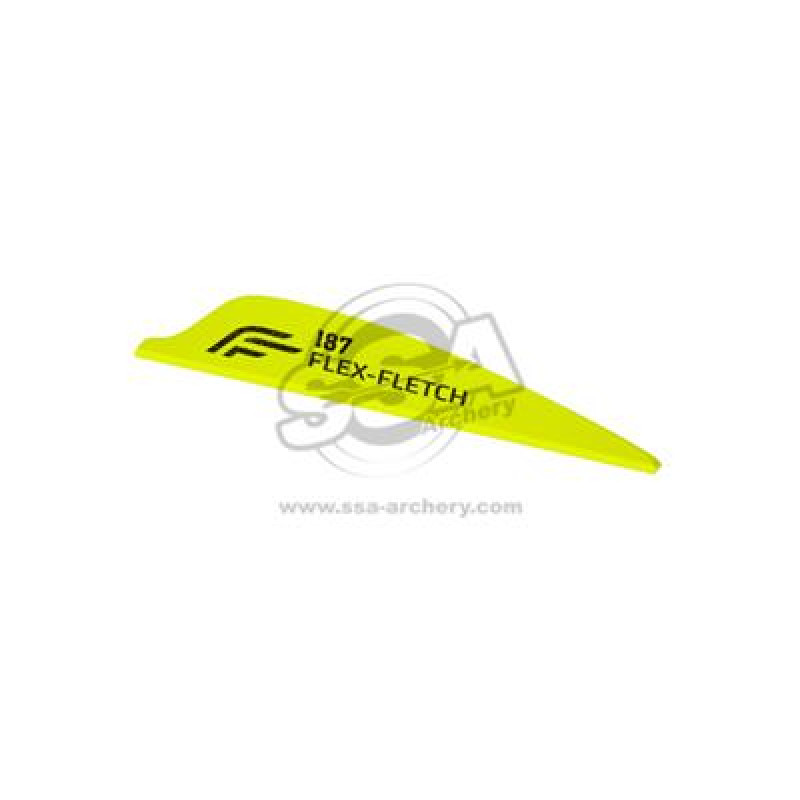FLEXFLETCH VANES FFP-187 SHIELD FLUO YELLOW 100/PK