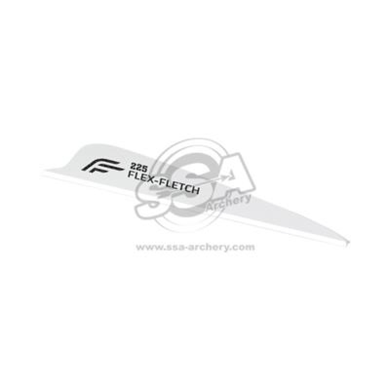 FLEXFLETCH VANES FFP-225 SHIELD WHITE 100/PK