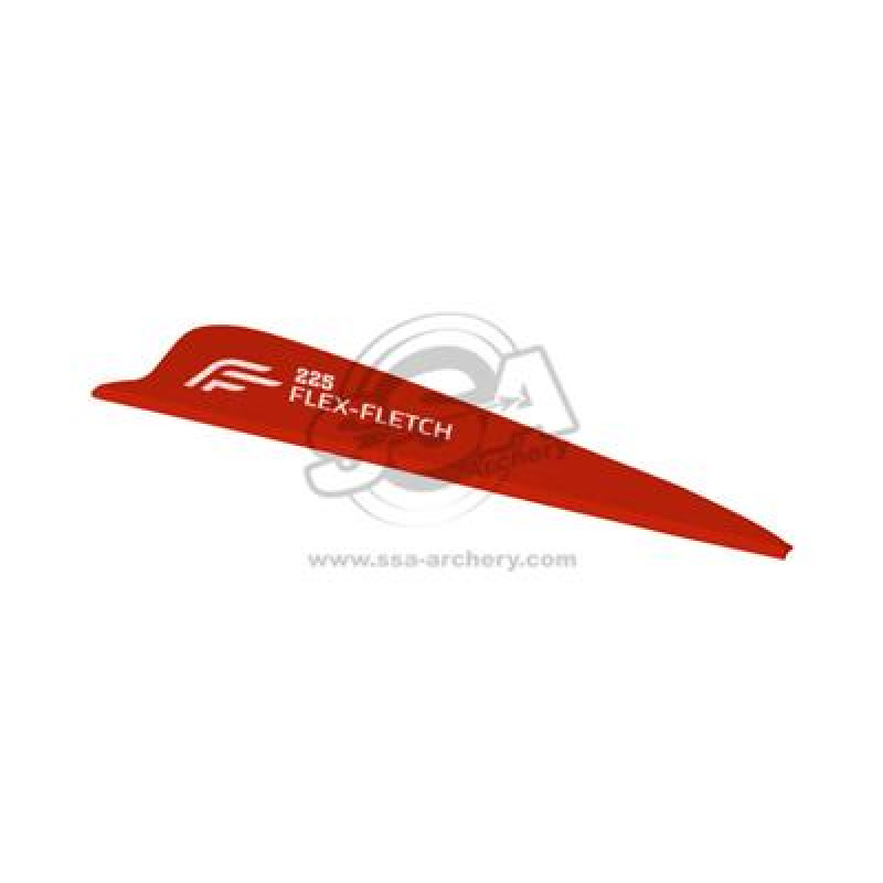 FLEXFLETCH VANES FFP-225 SHIELD REAL RED 100/PK