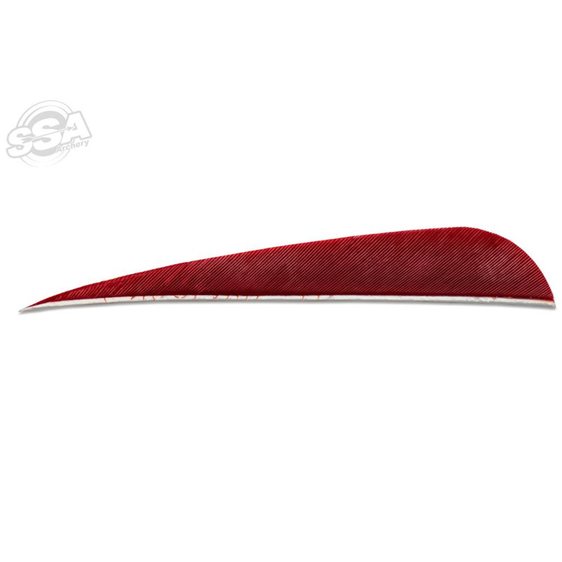 SKYLON FEATHERS ROUND 4" LW RED 24/PK