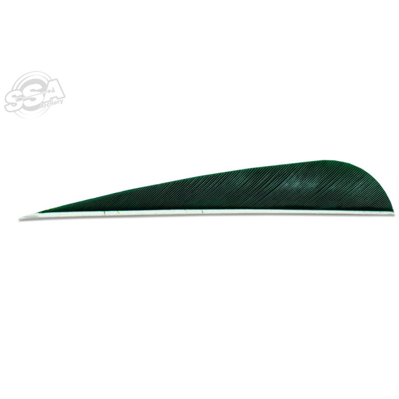 SKYLON FEATHERS ROUND 4" LW GREEN 24/PK
