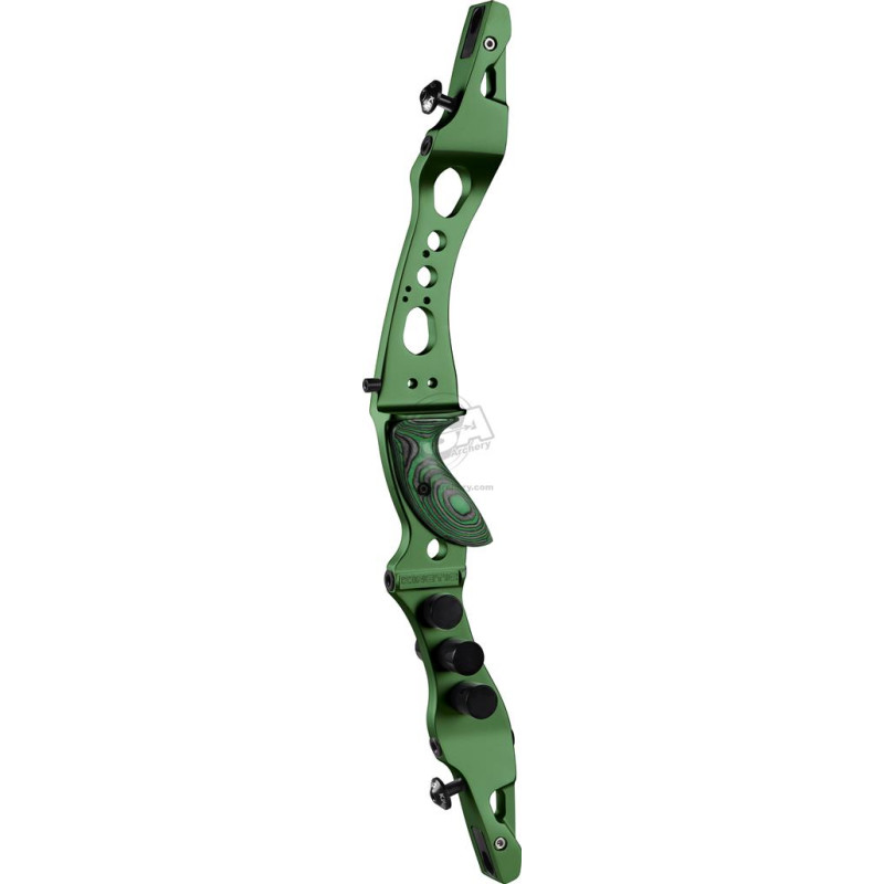 KINETIC RISERS CNC VYGO 25" LH DARK GREEN WITH BLACK WEIGHT
