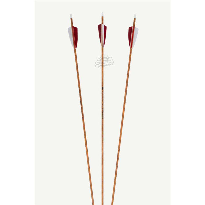 BEARPAW ARROWS CARBON SLIM LINE TIMBER spine 800 / FEATHERS / NOCK /POINT 12/PK