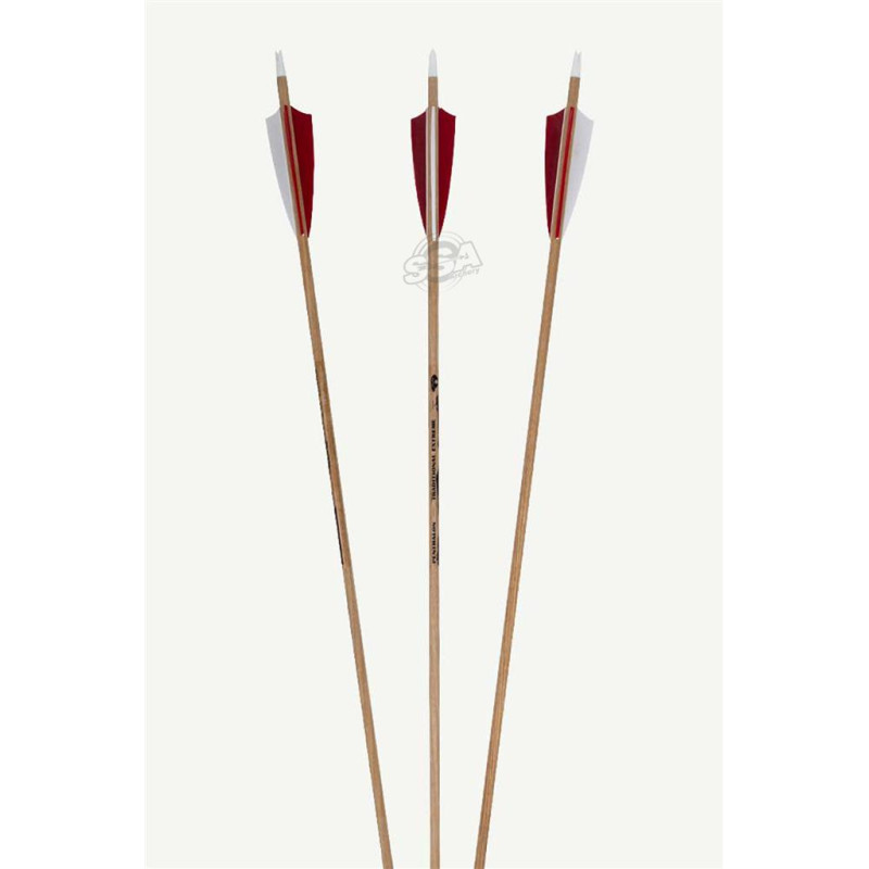 BEARPAW ARROWS CARBON TRADITIONAL EXTREME spine 500 / FEATHERS / NOCK /POINT 12/PK