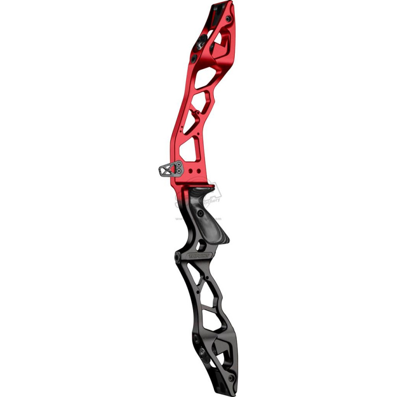 TOPOINT RISERS CNC NEW AERODYN DUAL COLOR 25" LH ANODIZED BLACK/RED
