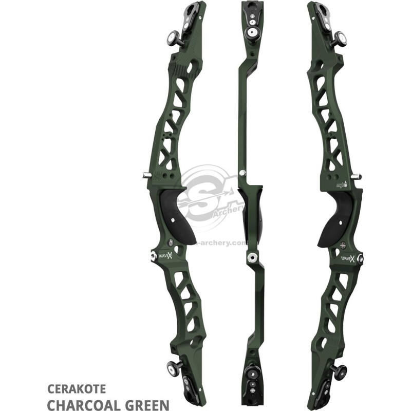 MYBO RISERS WAVE XL ILF 27" LH CHARCOAL GREEN